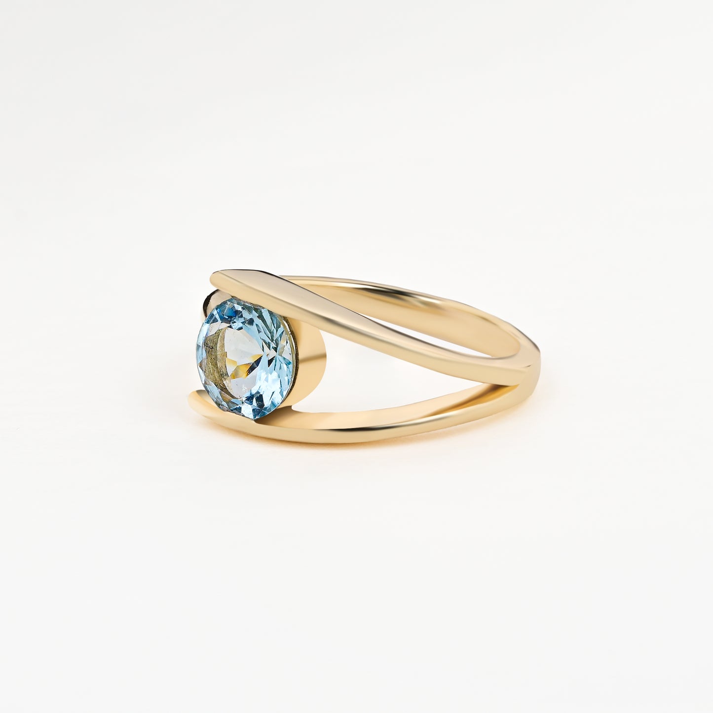Tweez Solitaire Ring