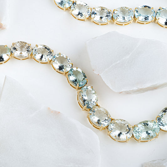 Aquamarine Tennis Necklace