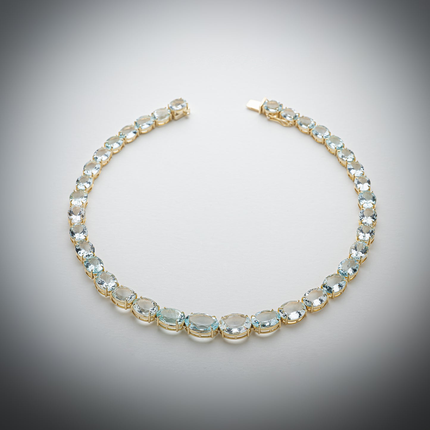 Aquamarine Tennis Necklace