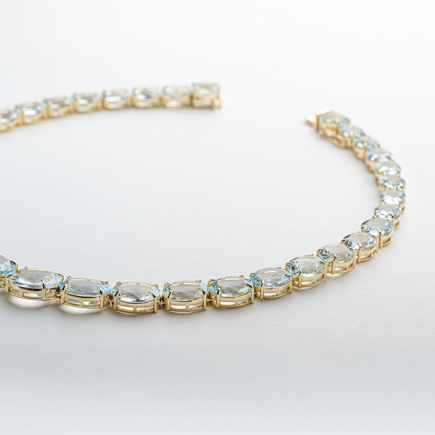 Aquamarine Tennis Necklace