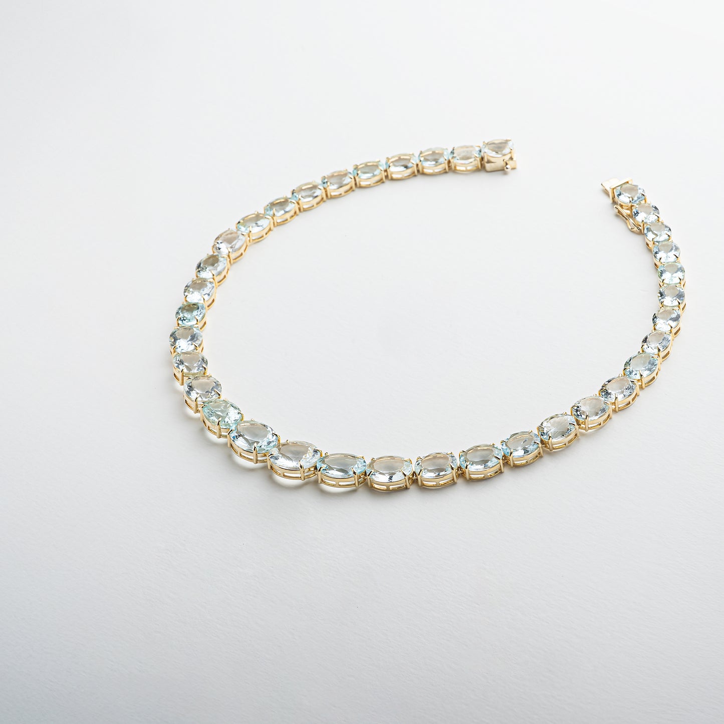 Aquamarine Tennis Necklace