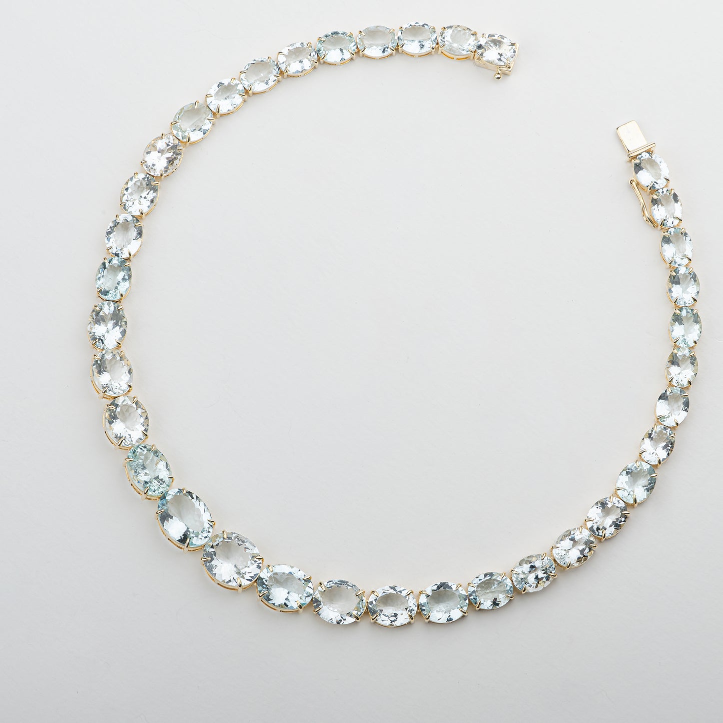 Aquamarine Tennis Necklace