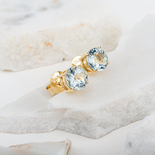 Aquamarine Studs