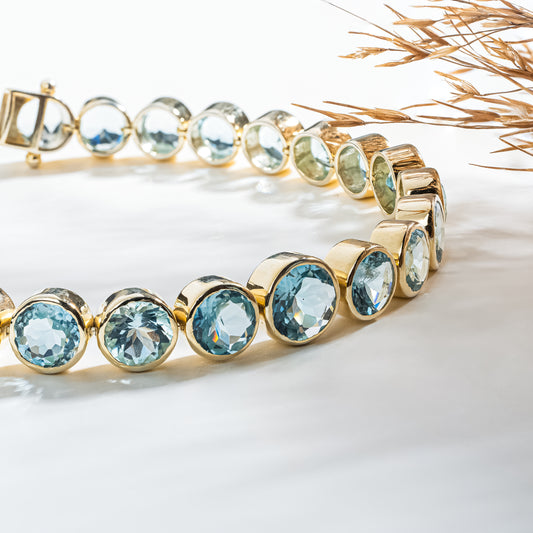 Tennis Bracelet - Aquamarine