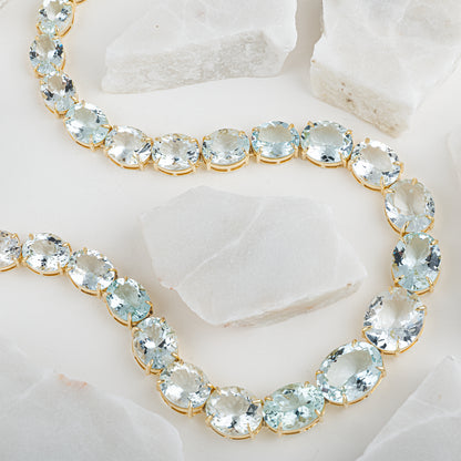 Aquamarine Tennis Necklace