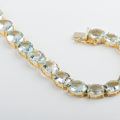 Aquamarine Tennis Necklace