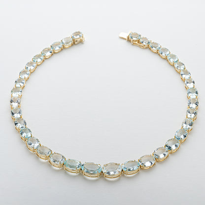 Aquamarine Tennis Necklace