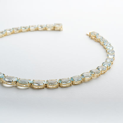 Aquamarine Tennis Necklace