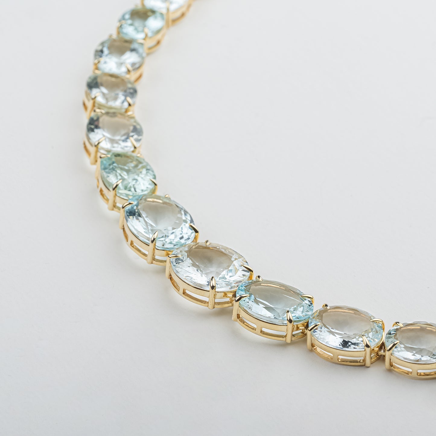 Aquamarine Tennis Necklace