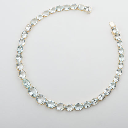 Aquamarine Tennis Necklace