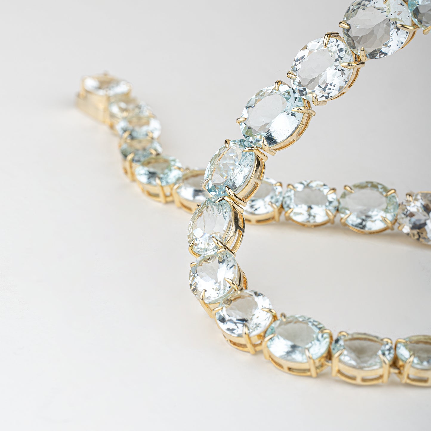 Aquamarine Tennis Necklace