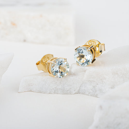 Aquamarine Studs