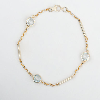 Dainty Bracelet - Aquamrine