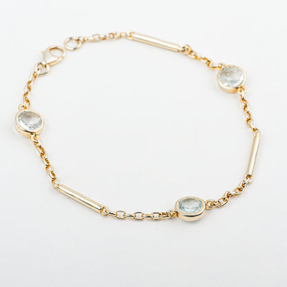 Dainty Bracelet - Aquamrine