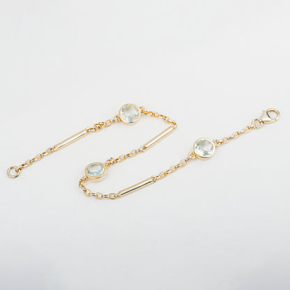 Dainty Bracelet - Aquamrine