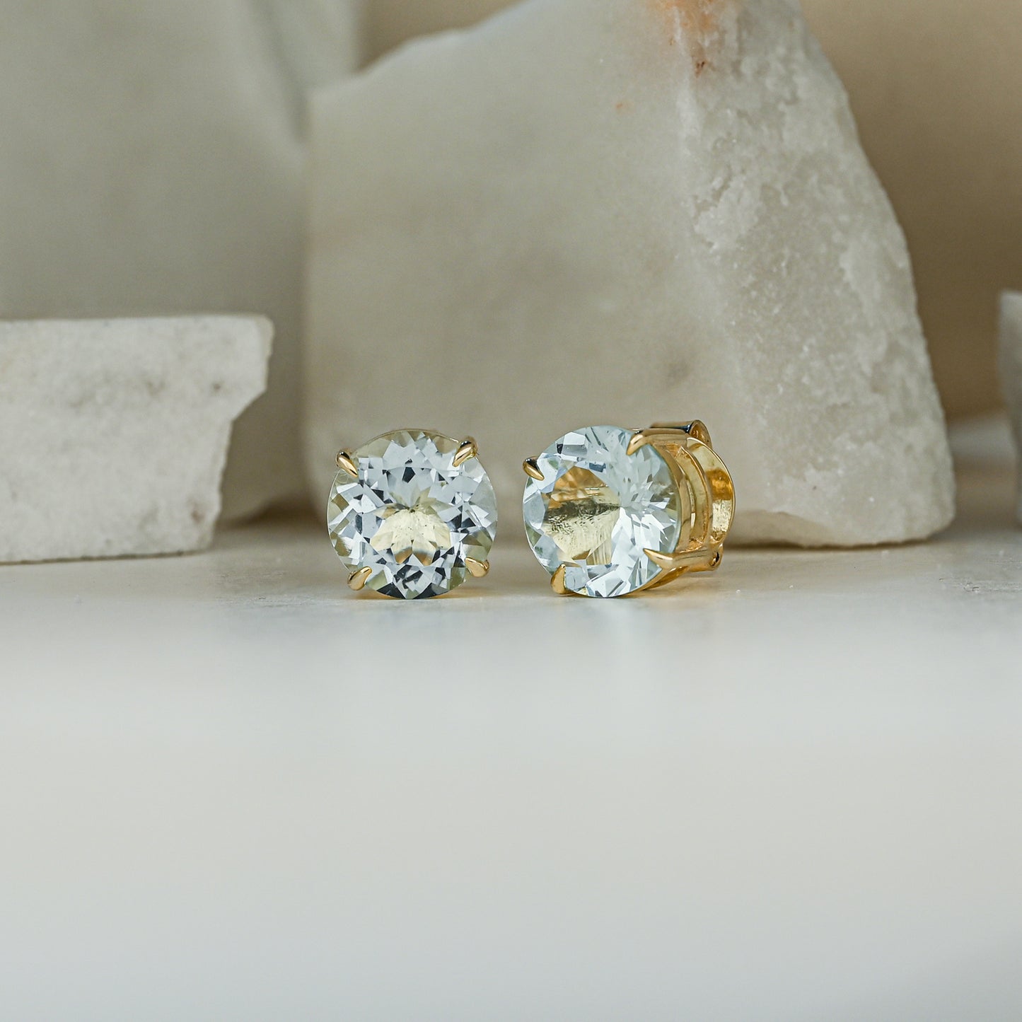 Aquamarine Studs