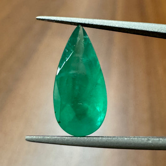 Natural Emerald Elongated Pear 2.769 Carats